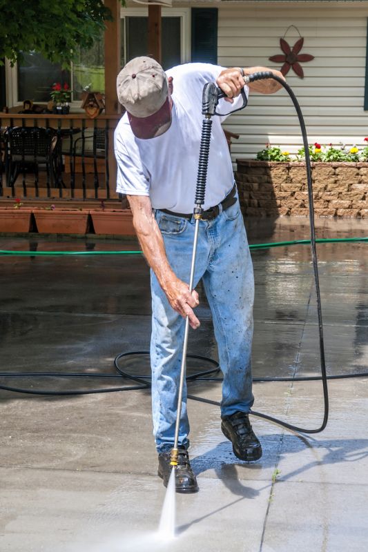 Power Washing Equipment in Use